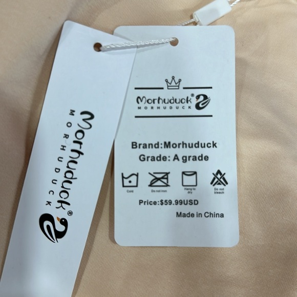 Morhuduck Women's Casual Sleeveless Bodycon Beach Tank Ruched Mini Dresses Cream - Picture 5 of 5